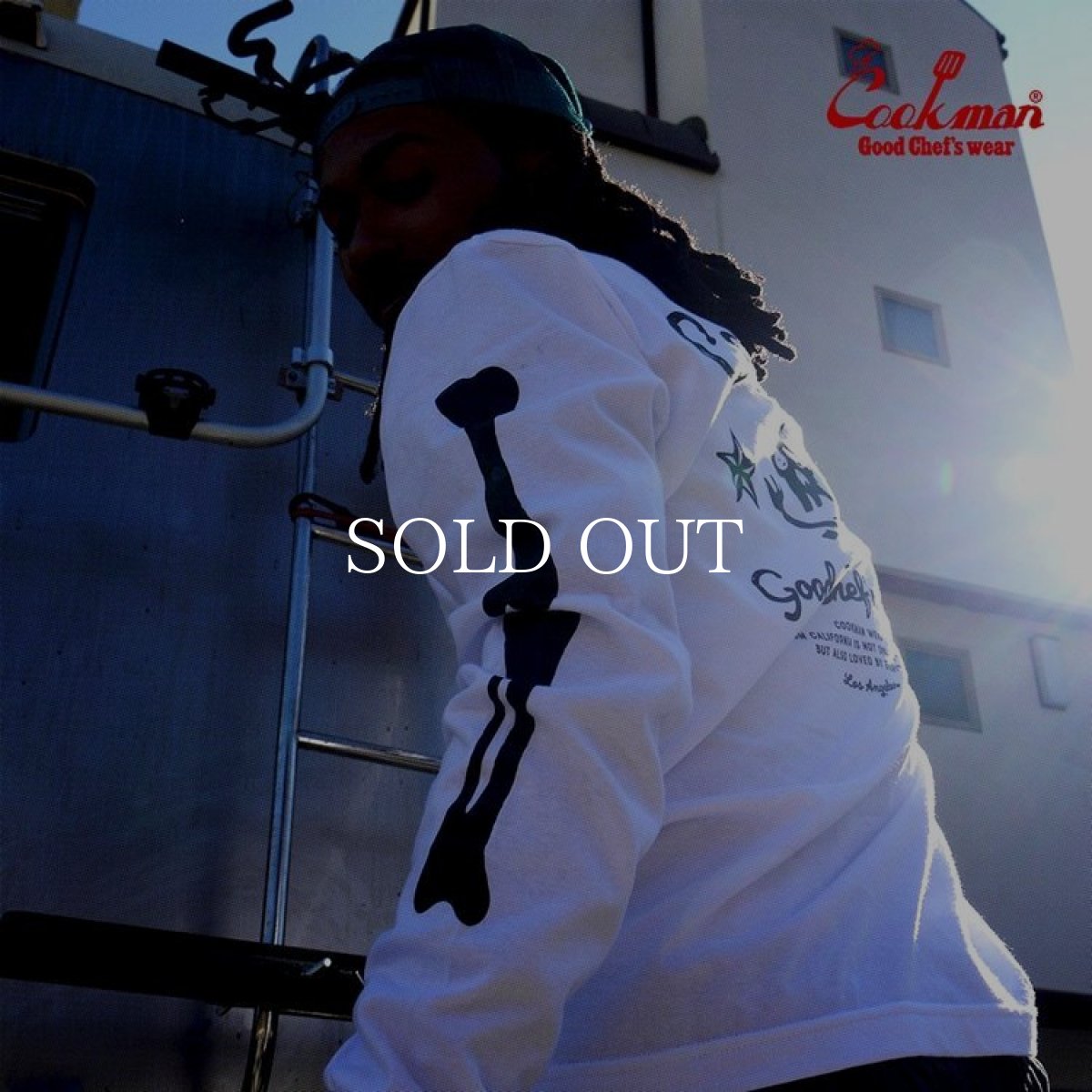 画像16: COOKMAN  ロングスリーブ Tシャツ Skull (White) (16)