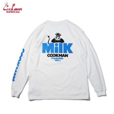 画像2: COOKMAN  ロングスリーブ Tシャツ Milk (White) (2)