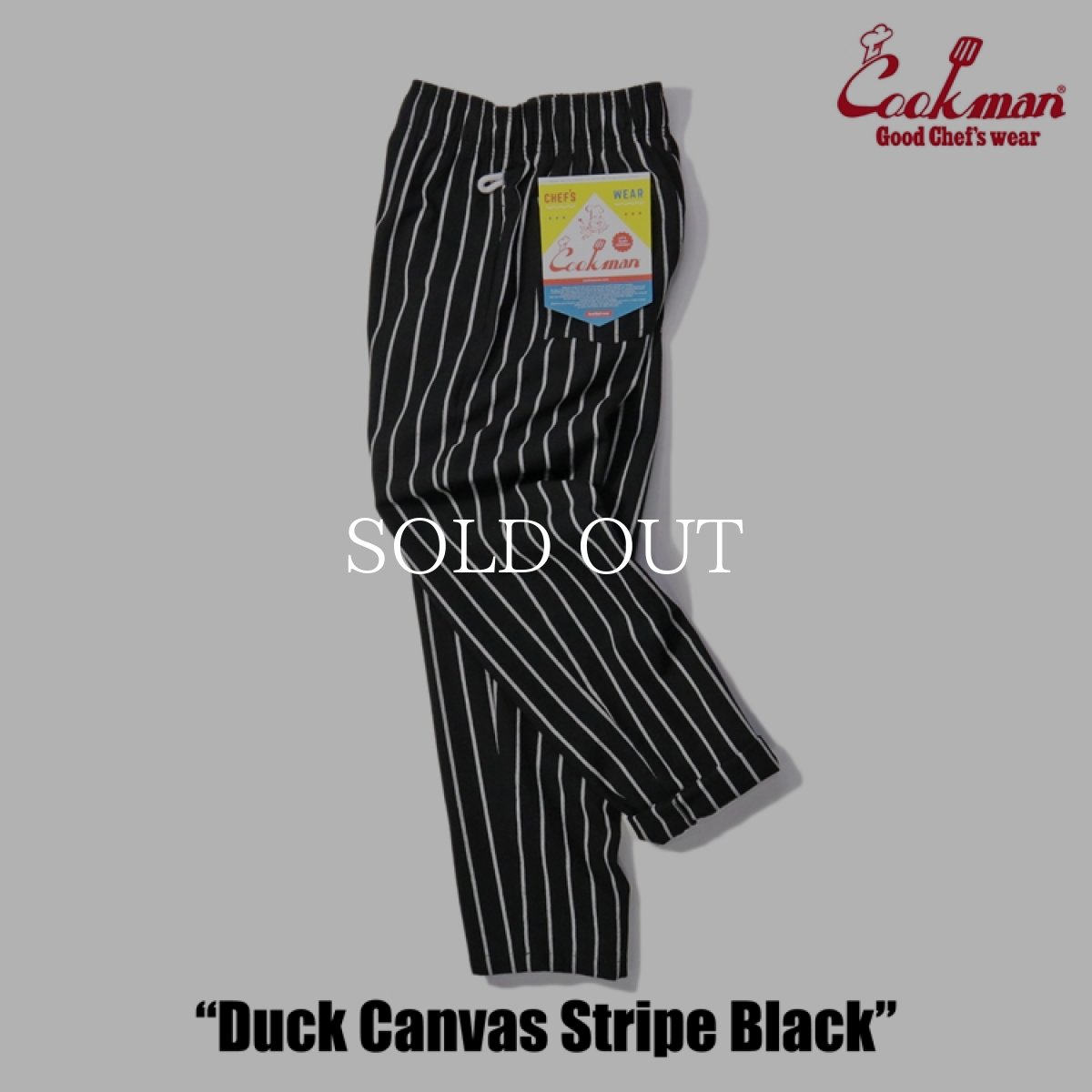 画像10: COOKMAN  Chef Pants Duck Canvas Stripe (Black) (10)
