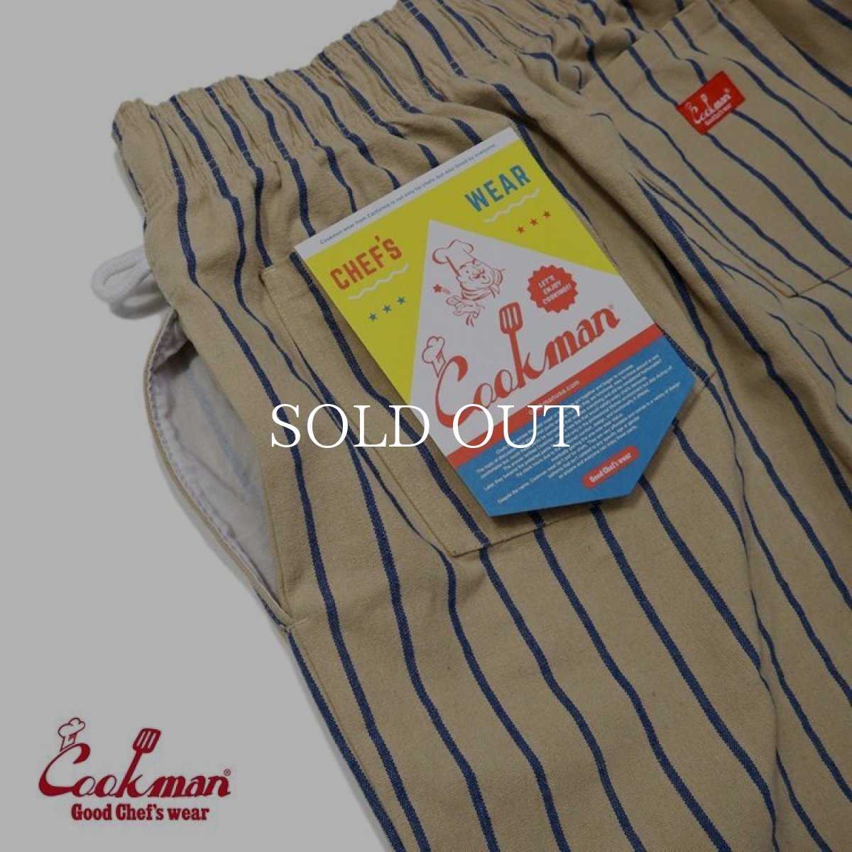 画像8: COOKMAN  Chef Pants Duck Canvas Stripe (Beige) (8)
