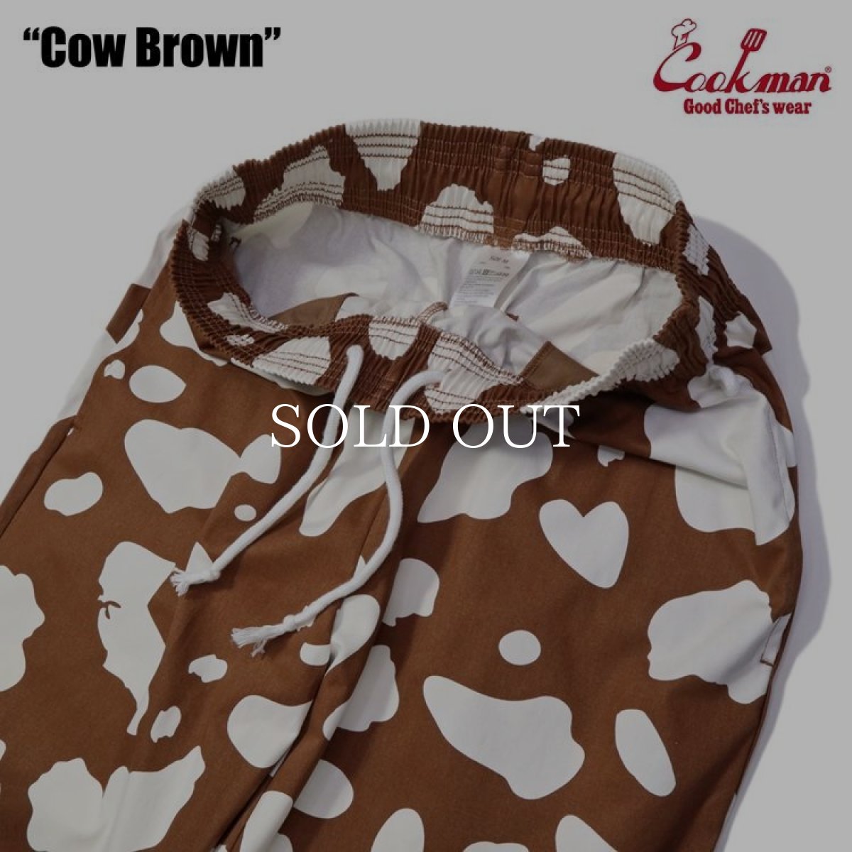 画像4: COOKMAN  Chef Pants Cow (Brown) (4)