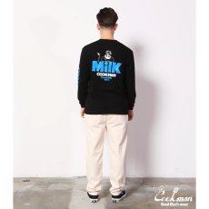 画像8: COOKMAN  ロングスリーブ Tシャツ Milk (Black) (8)