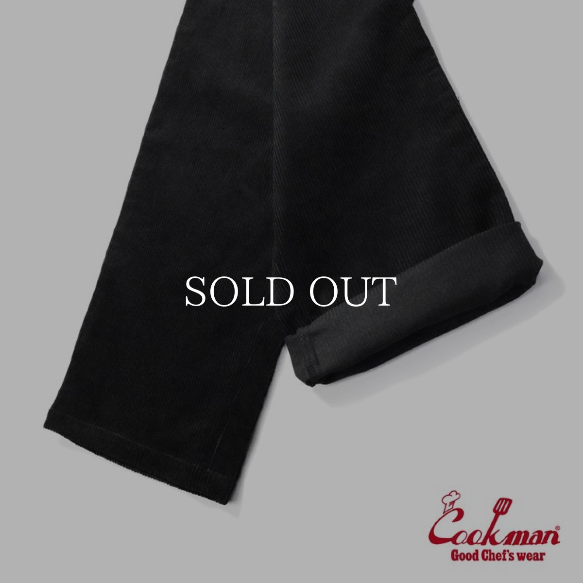 画像8: COOKMAN  Chef Pants Semiwide Corduroy (Black) (8)
