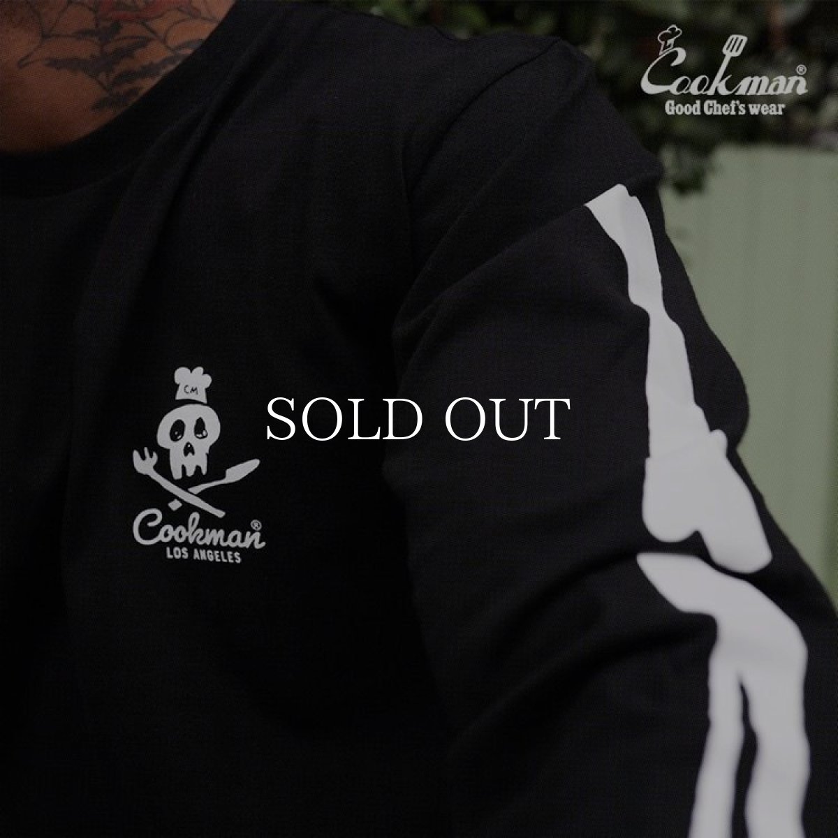 画像10: COOKMAN  ロングスリーブ Tシャツ Skull (Black) (10)
