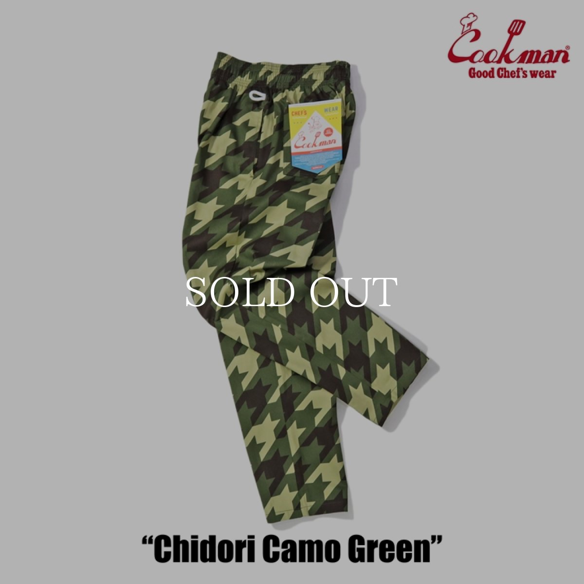 画像10: COOKMAN  Chef Pants Chidori Camo Green (Green) (10)