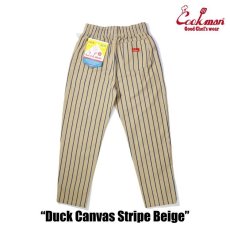 画像2: COOKMAN  Chef Pants Duck Canvas Stripe (Beige) (2)