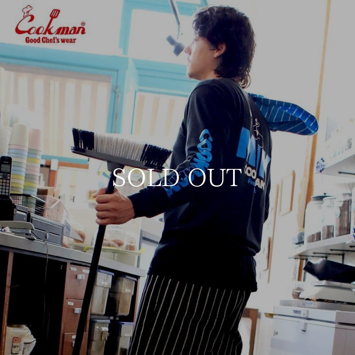 画像11: COOKMAN  ロングスリーブ Tシャツ Milk (Black) (11)