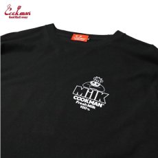 画像3: COOKMAN  ロングスリーブ Tシャツ Milk (Black) (3)