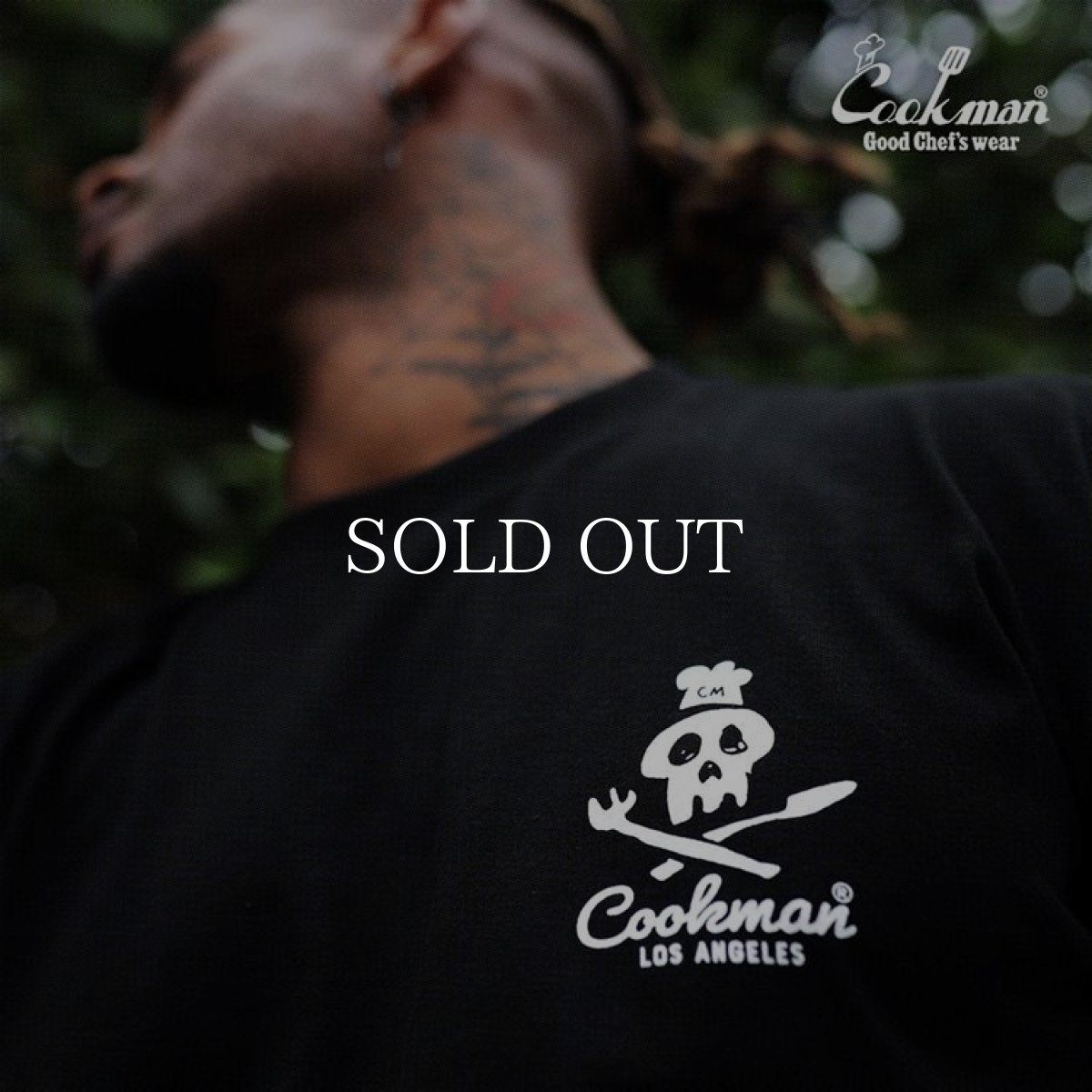 画像14: COOKMAN  ロングスリーブ Tシャツ Skull (Black) (14)