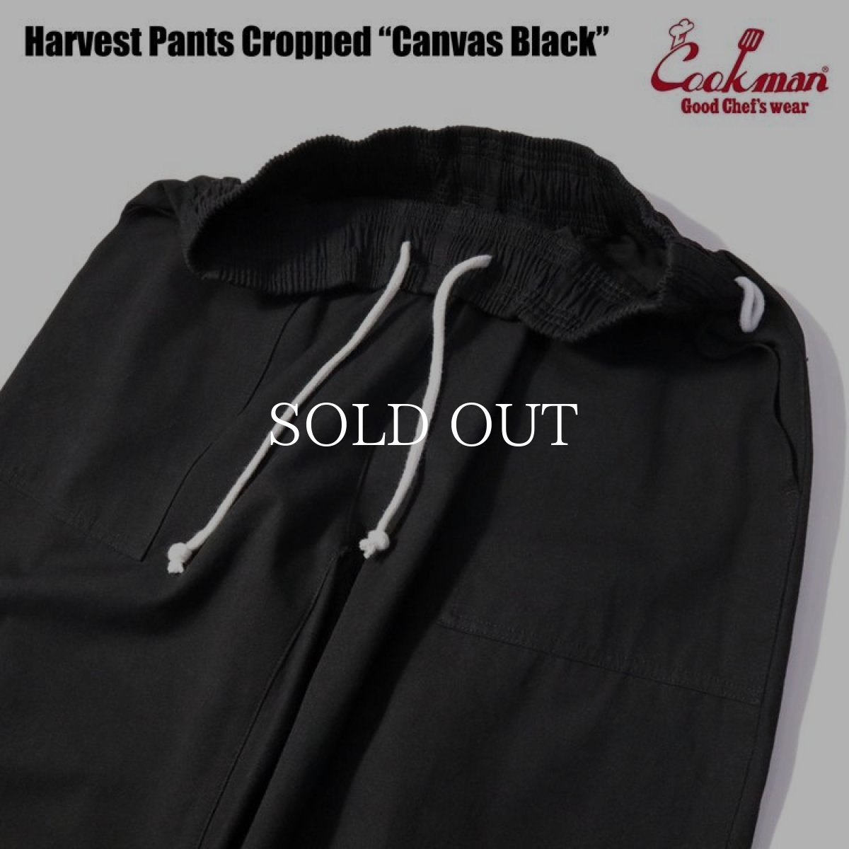 画像4: COOKMAN  Harvest Pants Cropped Canvas (Black) (4)