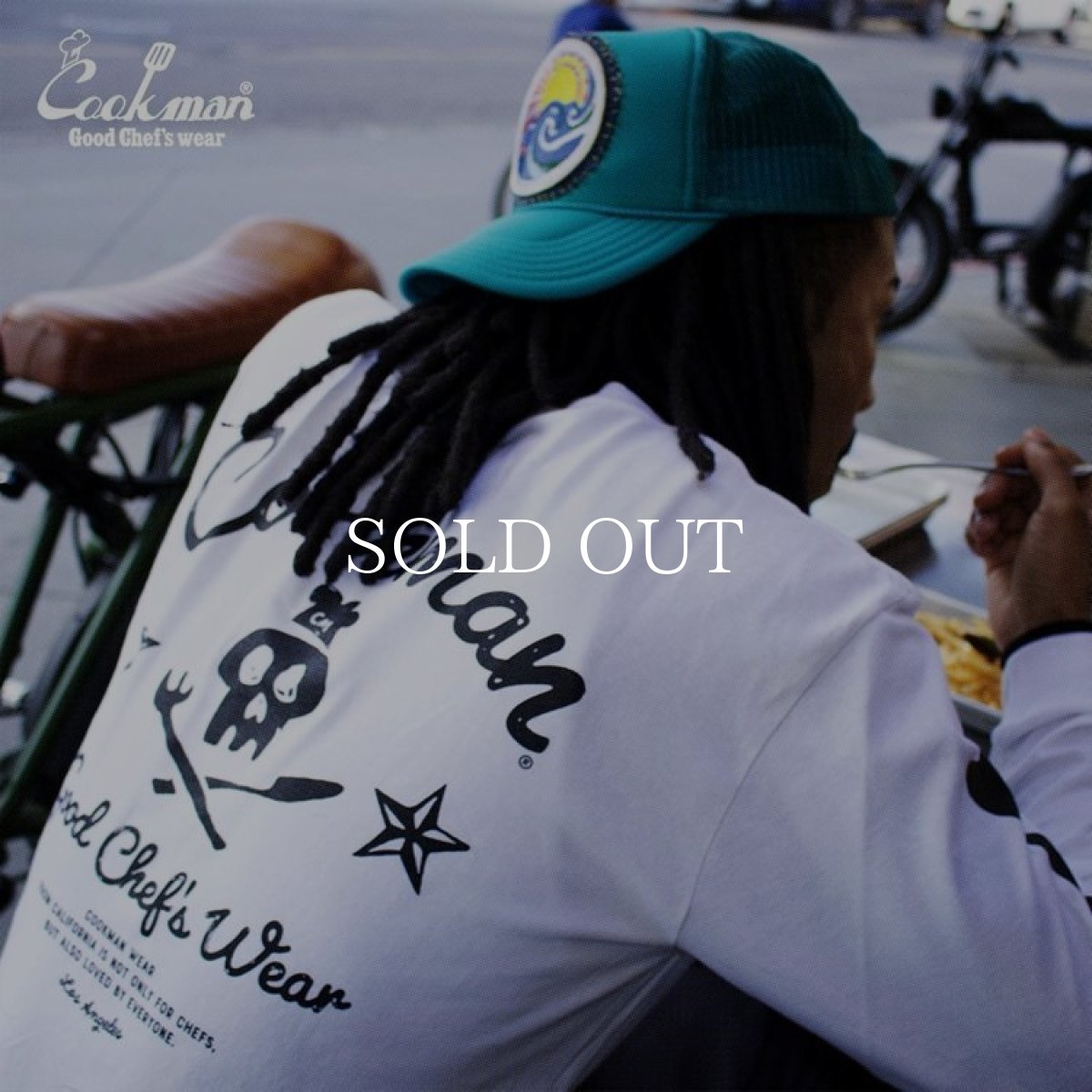 画像13: COOKMAN  ロングスリーブ Tシャツ Skull (White) (13)