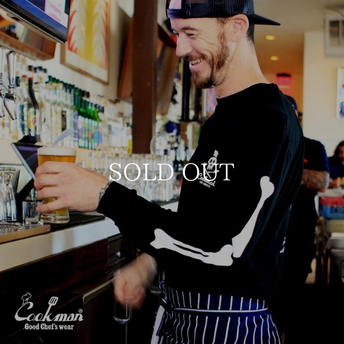 画像19: COOKMAN  ロングスリーブ Tシャツ Skull (Black) (19)