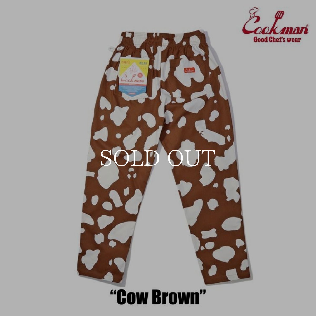 画像2: COOKMAN  Chef Pants Cow (Brown) (2)