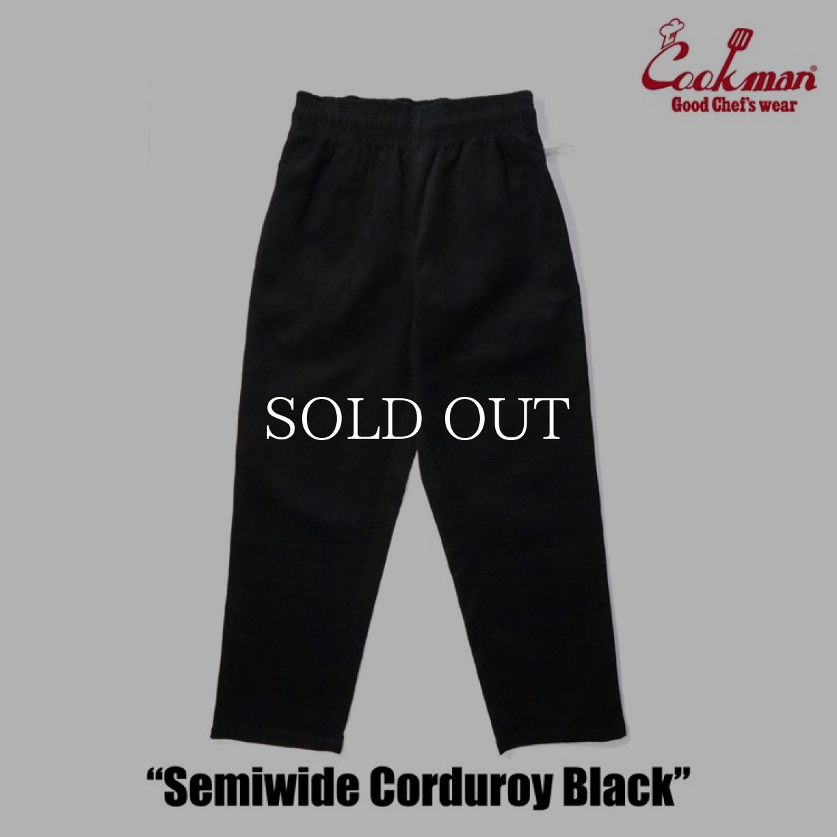 画像2: COOKMAN  Chef Pants Semiwide Corduroy (Black) (2)