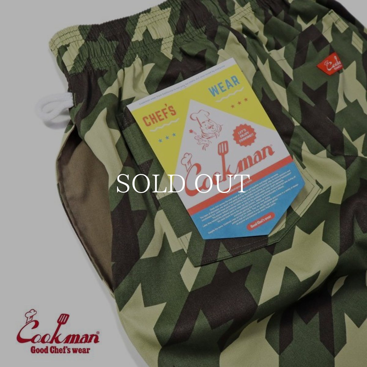画像8: COOKMAN  Chef Pants Chidori Camo Green (Green) (8)