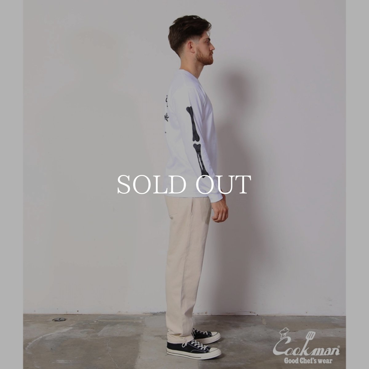 画像8: COOKMAN  ロングスリーブ Tシャツ Skull (Black) (8)