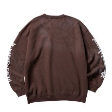 画像2: Liberaiders  LR SLEEVE LOGO VINTAGE CREWNECK (BROWN) (2)