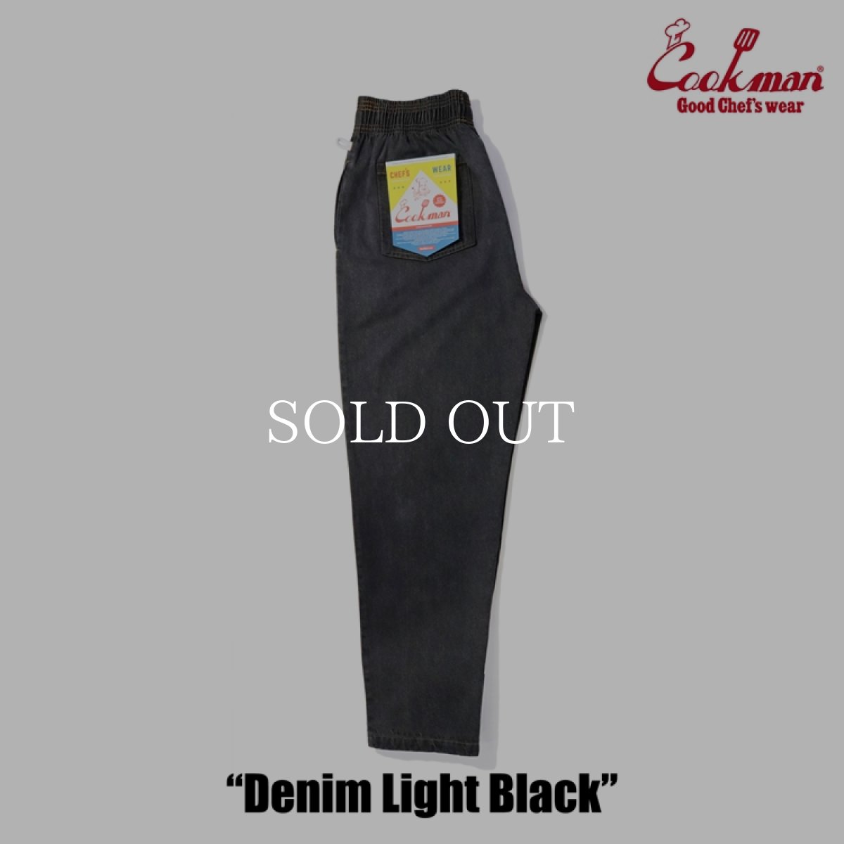 画像2: COOKMAN  Chef Pants Denim Light Black (Charcoal) (2)