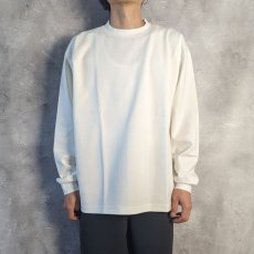 画像7: CALEE  MULTI WAY STRETCH PONTE DROP SHOULDER L/S CS (WHITE) (7)