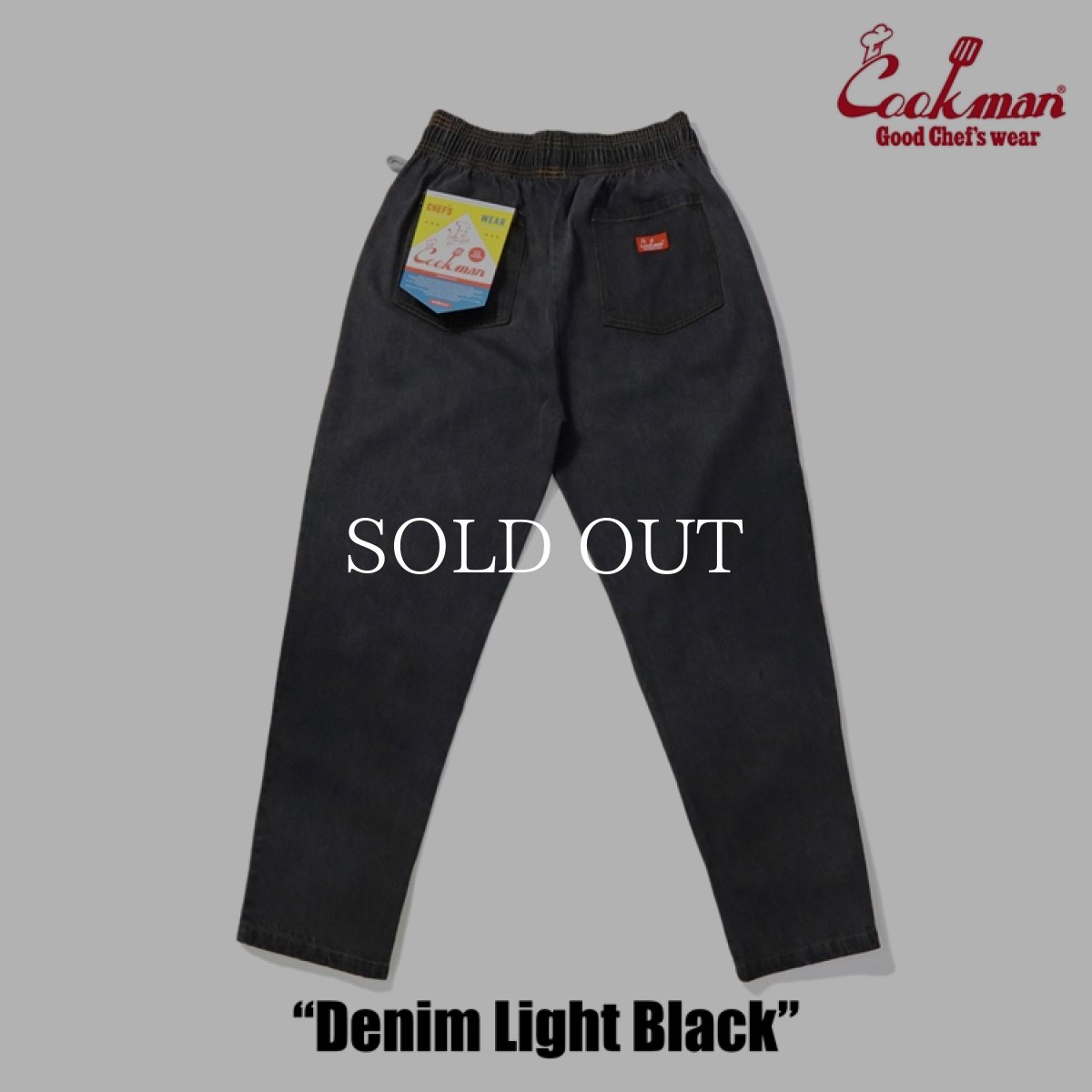 画像4: COOKMAN  Chef Pants Denim Light Black (Charcoal) (4)