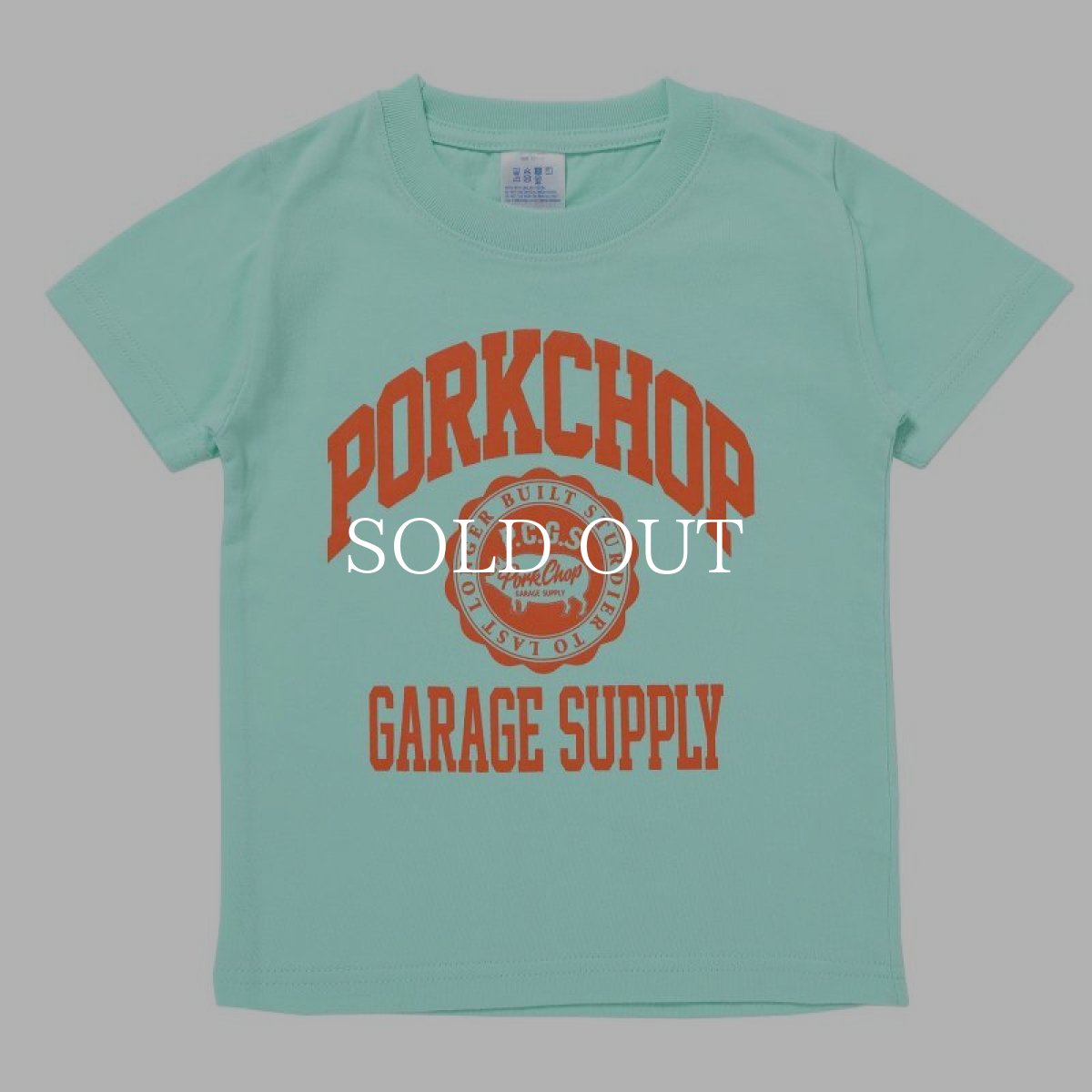 画像1: PORKCHOP GARAGE SUPPLY  2nd COLLEGE TEE for kids (MELON) (1)