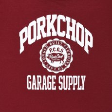 画像3: PORKCHOP GARAGE SUPPLY  2nd COLLEGE TEE for kids (BURGUNDY) (3)