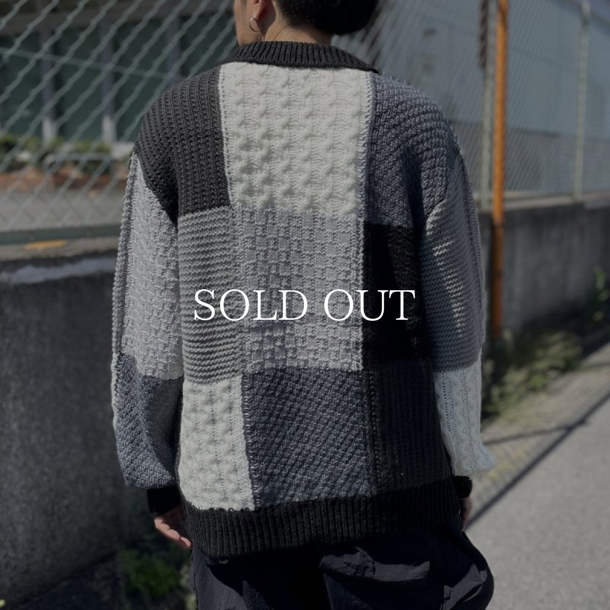 画像4: OBEY   OLIVER PATCHWORK SWEATER (UNBLEACHED MULTI) (4)