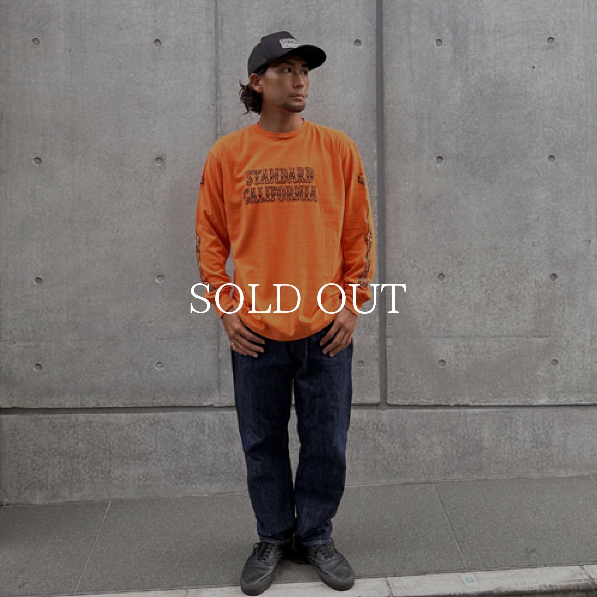 画像2: STANDARD CALIFORNIA  AH × SD Bones Logo Long Sleeve T (Orange) (2)