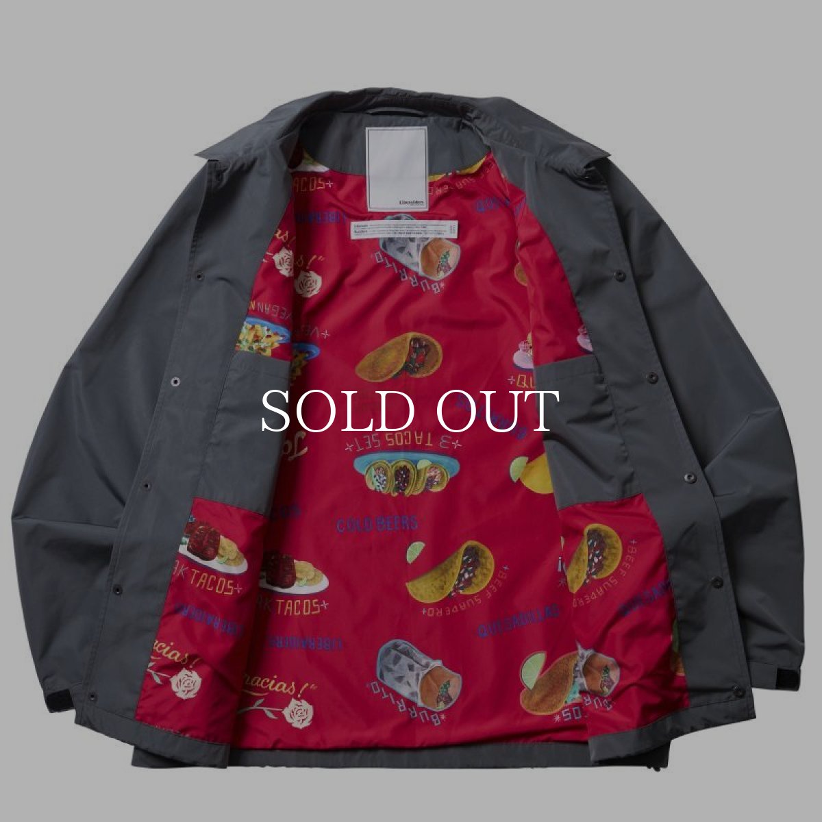 画像2: Liberaiders  OG LOGO COACH JACKET (GRAY) (2)