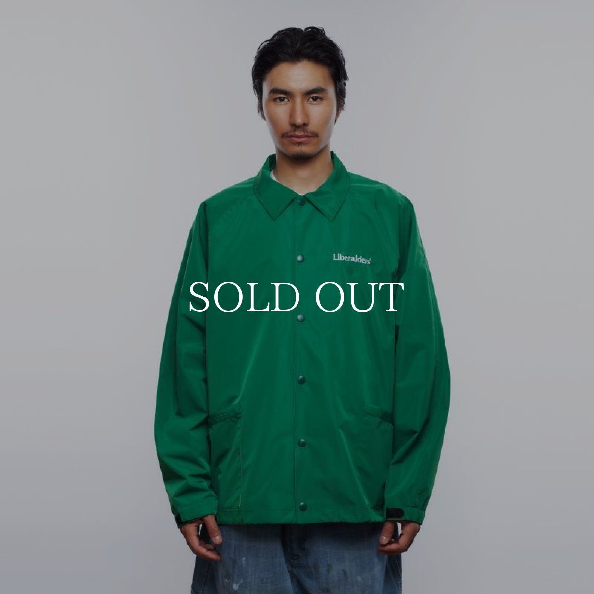 画像4: Liberaiders  OG LOGO COACH JACKET (GREEN) (4)