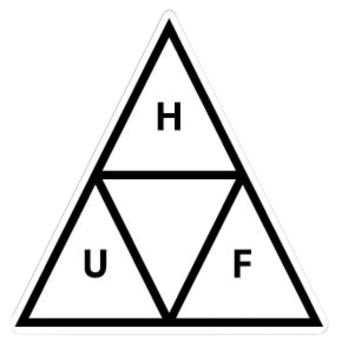 画像1: HUF  TRIPLE TRIANGLE STICKER (WHITE) (1)