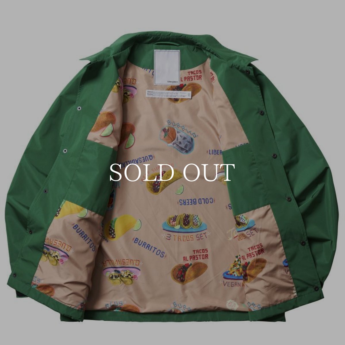 画像2: Liberaiders  OG LOGO COACH JACKET (GREEN) (2)
