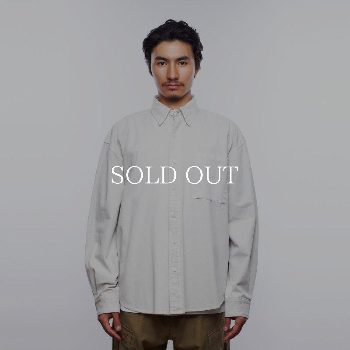 画像9: Liberaiders  GARMENT DYED OXFORD SHIRT (WHITE) (9)