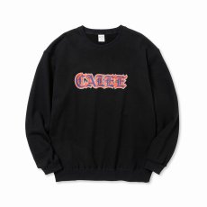 画像1: CALEE  OLD ENGLISH LOGO CREW NECK SW (BLACK) (1)