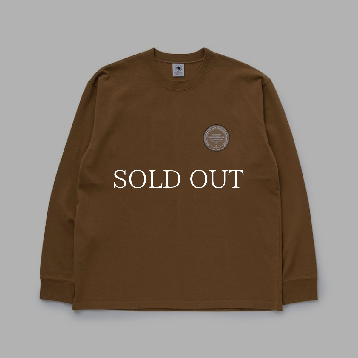 画像1: RATS  CIRCLE MGM LS TEE (BROWN) (1)