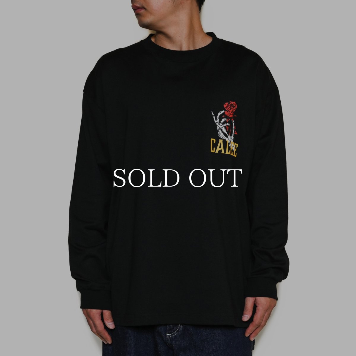 画像3: CALEE  CLB DROP SHOULDER L/S TEE (BLACK) (3)