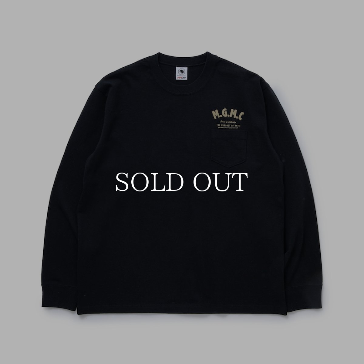 画像1: RATS  MGMC POCKET LS TEE (BLACK G) (1)