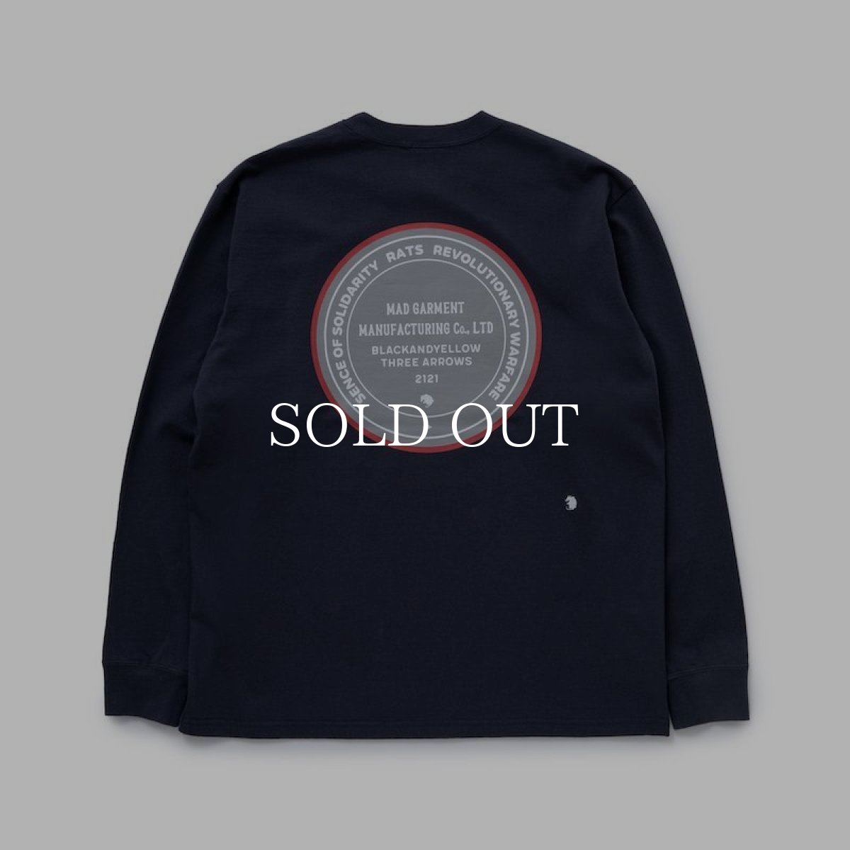 画像1: RATS  CIRCLE MGM LS TEE (CHARCOAL) (1)