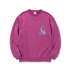 画像1: CALEE  CLB CREW NECK SW (PURPLE) (1)