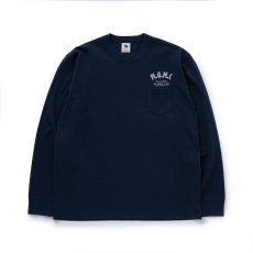 画像1: RATS  MGMC POCKET LS TEE (NAVY) (1)