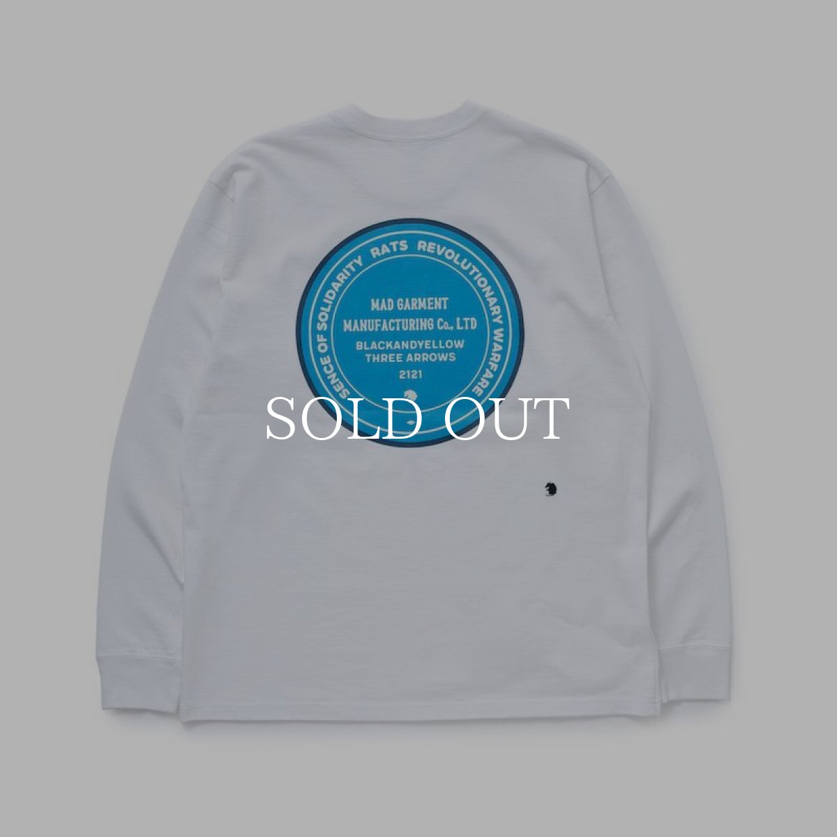 画像1: RATS  CIRCLE MGM LS TEE (WHITE) (1)