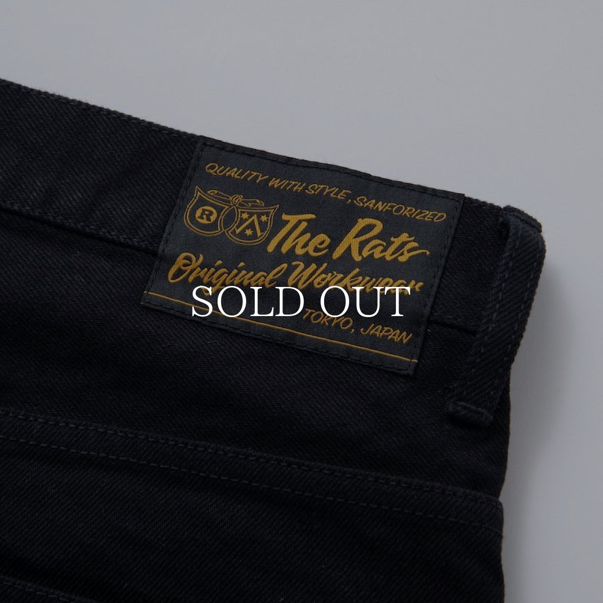 画像3: RATS  BLACK DENIM PANTS STREET STRAIGHT (BLACK) (3)