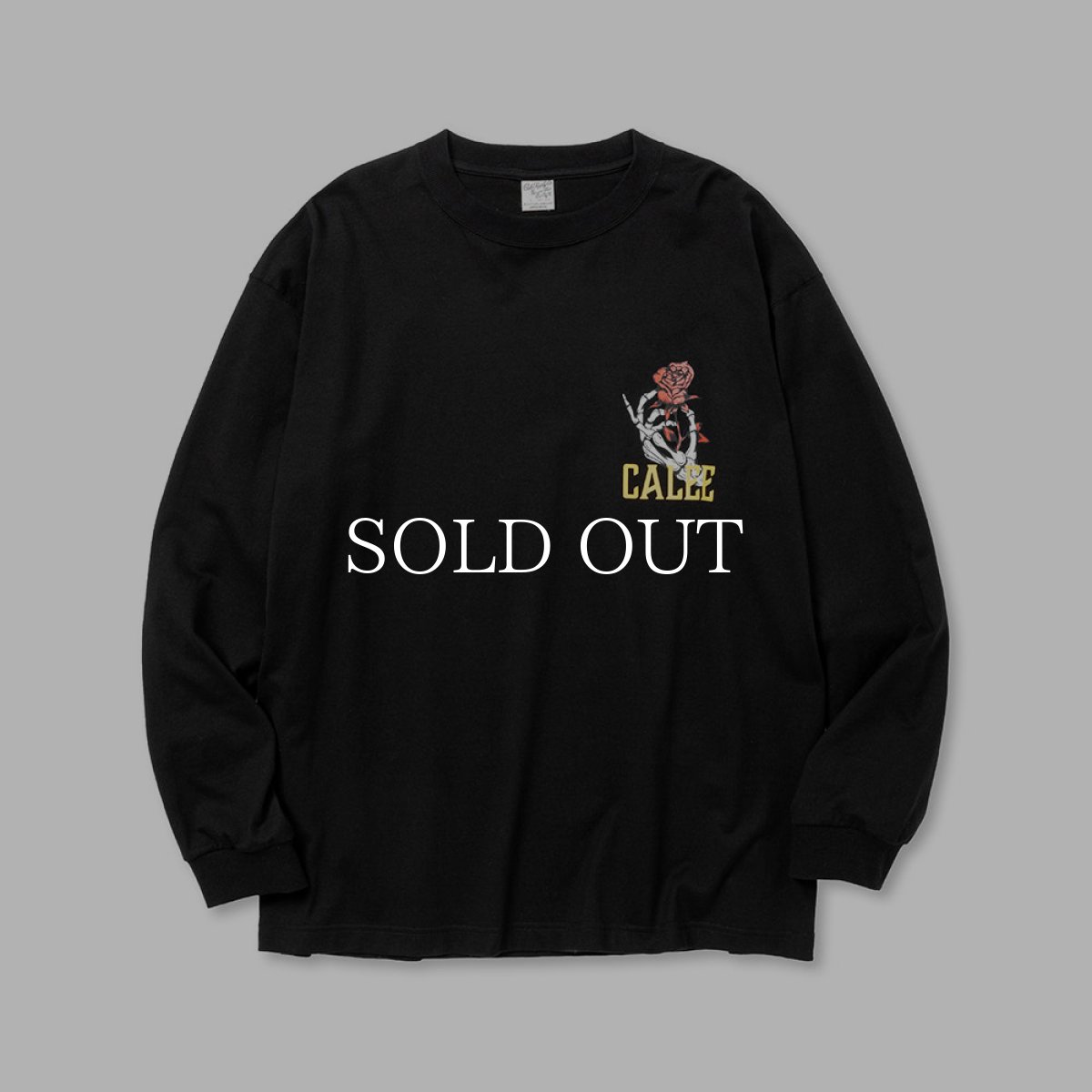 画像1: CALEE  CLB DROP SHOULDER L/S TEE (BLACK) (1)