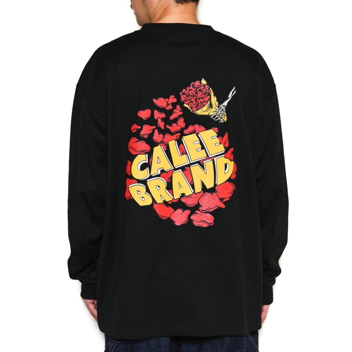 画像4: CALEE  CLB DROP SHOULDER L/S TEE (BLACK) (4)