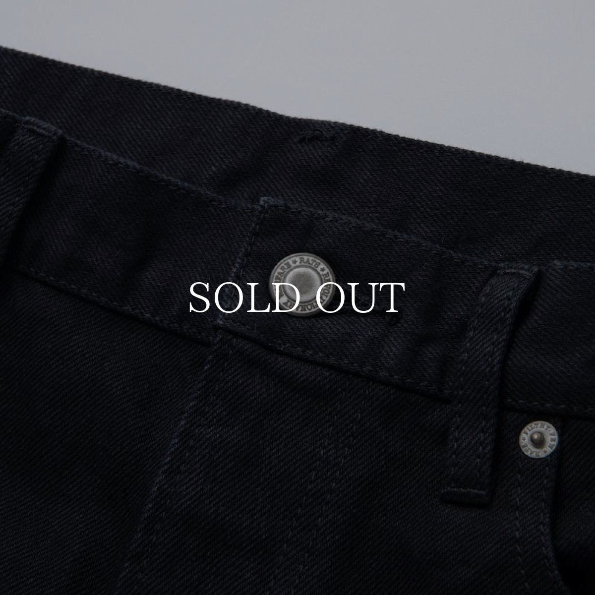 画像4: RATS  BLACK DENIM PANTS STREET STRAIGHT (BLACK) (4)