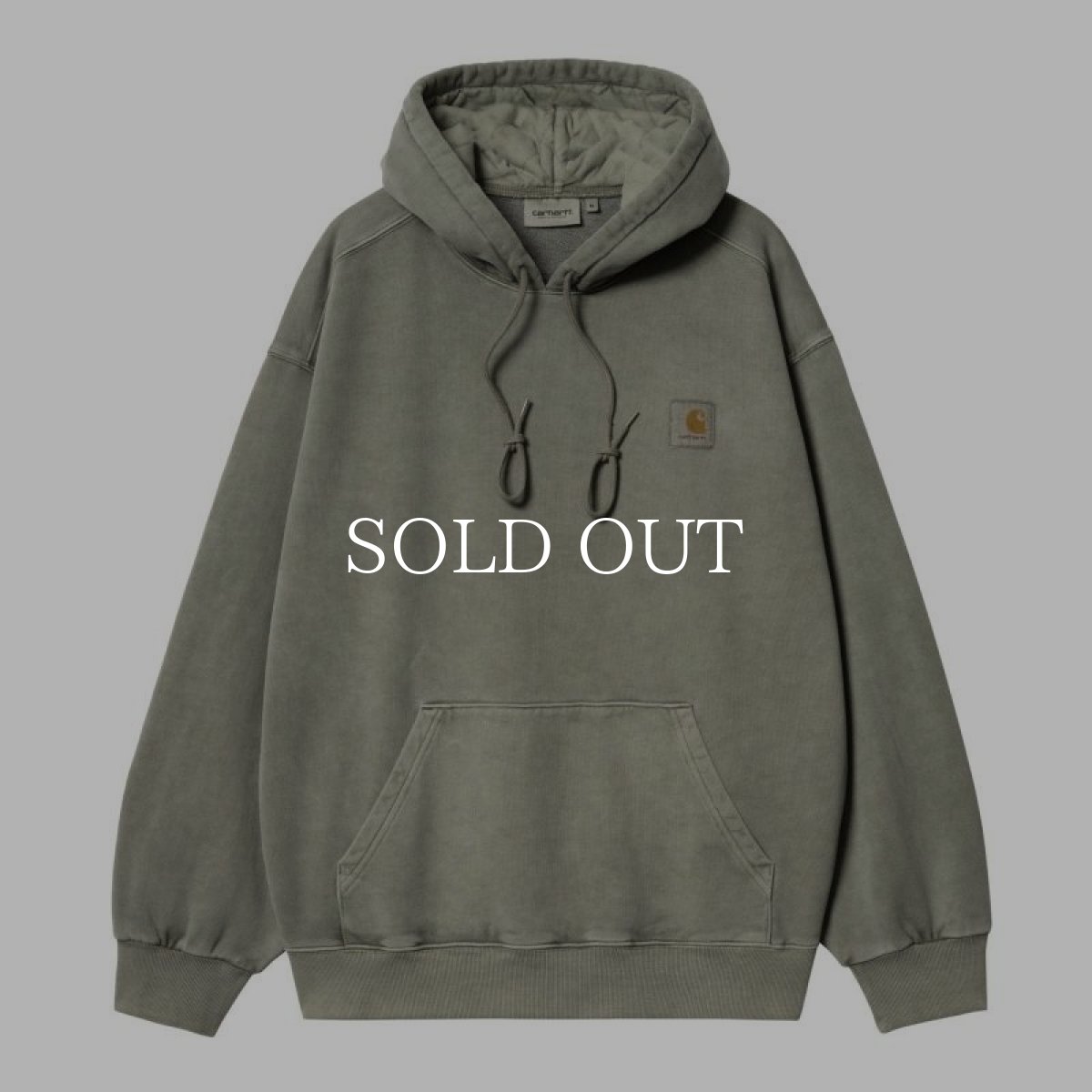 画像1: CARHARTT WIP  HOODED VISTA SWEATSHIRT (Smoke Green garment dyed) (1)