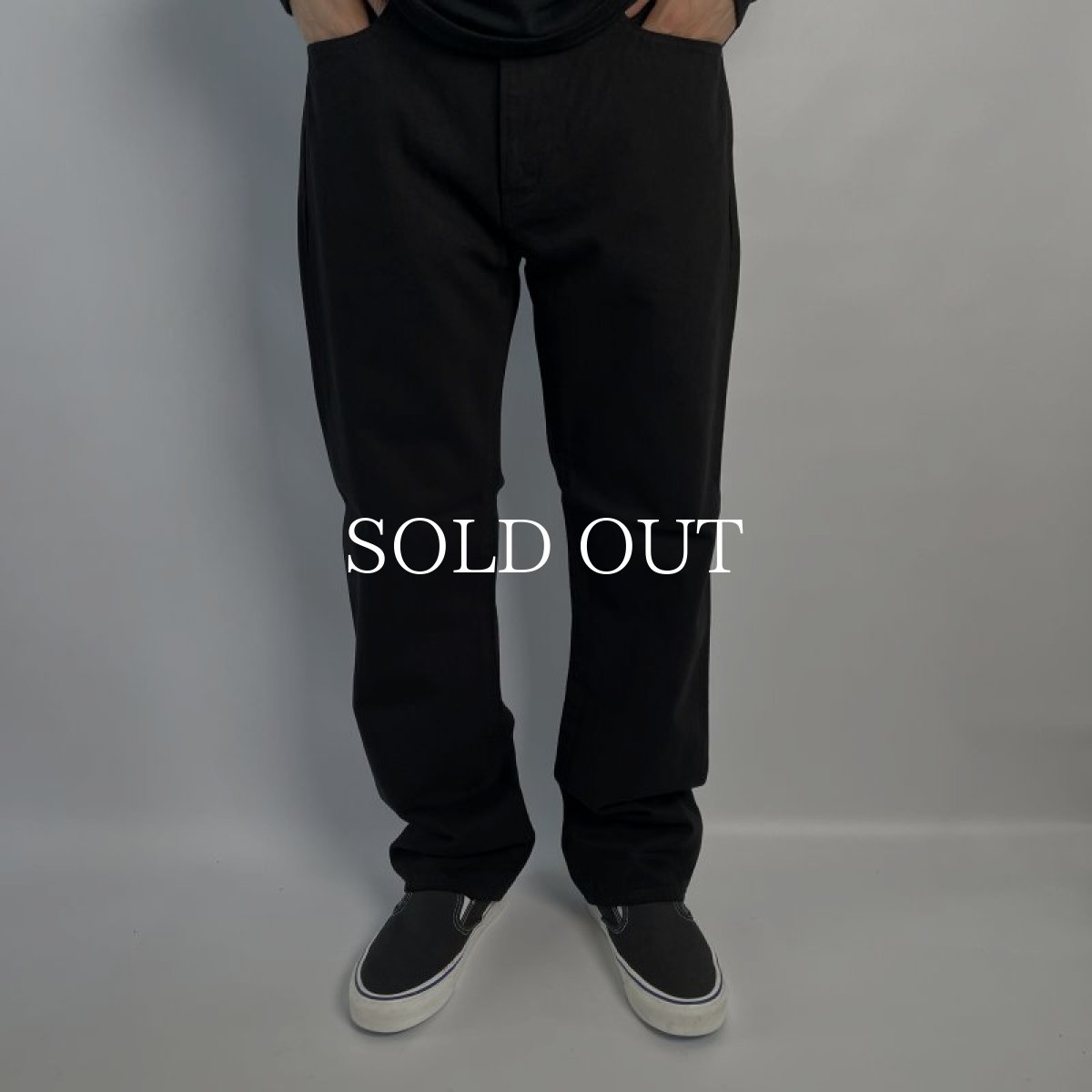 画像8: RATS  BLACK DENIM PANTS STREET STRAIGHT (BLACK) (8)