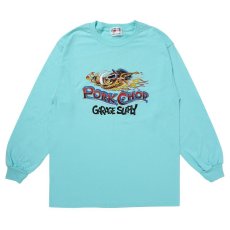 画像1: PORKCHOP GARAGE SUPPLY  WILD PORK L/S TEE (CELADON) (1)