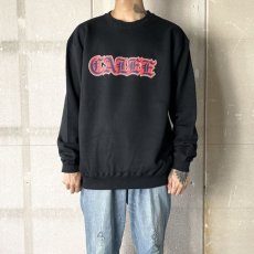 画像5: CALEE  OLD ENGLISH LOGO CREW NECK SW (BLACK) (5)