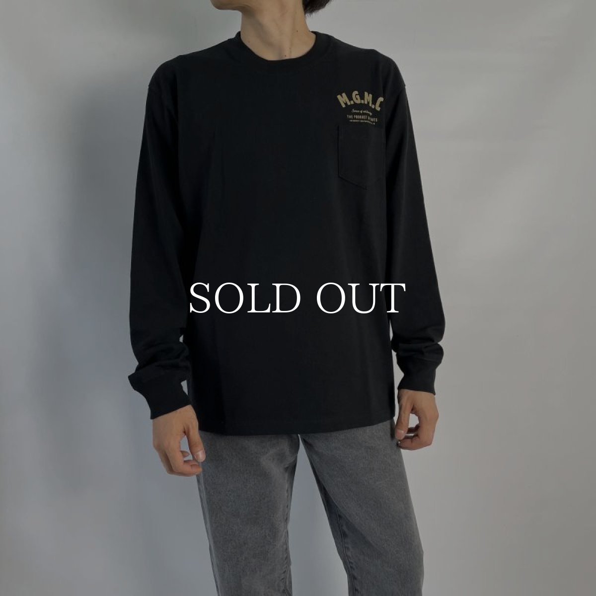 画像2: RATS  MGMC POCKET LS TEE (BLACK G) (2)
